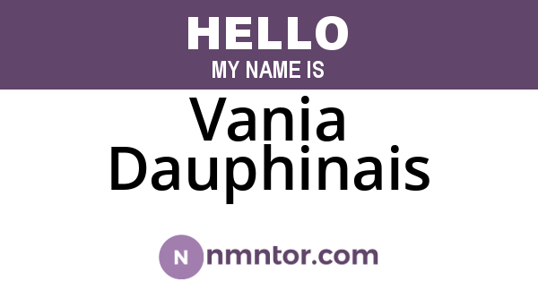 Vania Dauphinais