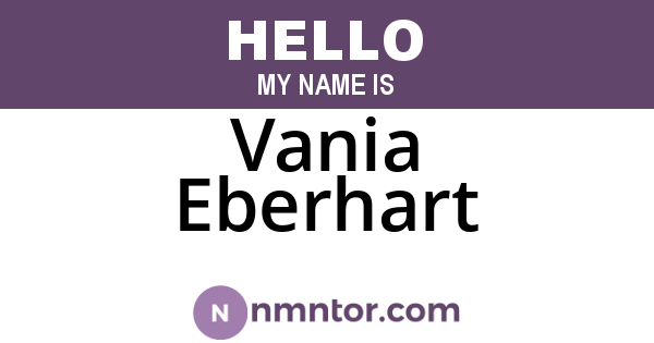 Vania Eberhart