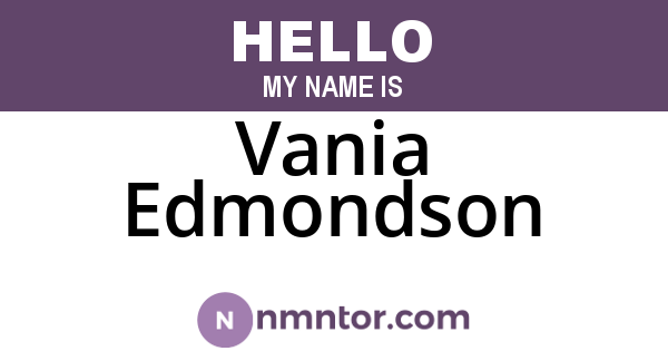 Vania Edmondson