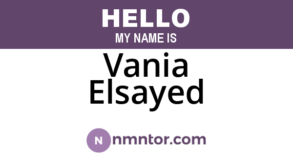 Vania Elsayed