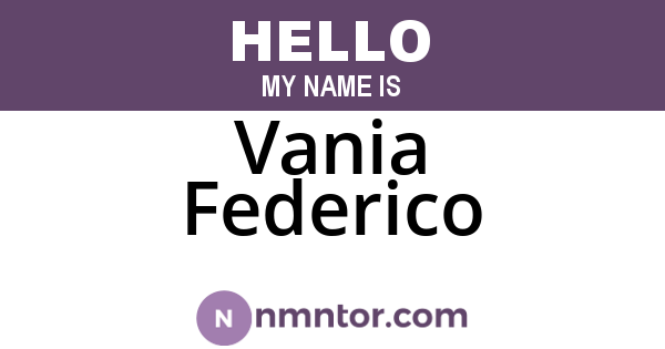 Vania Federico