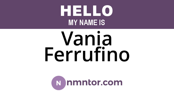 Vania Ferrufino