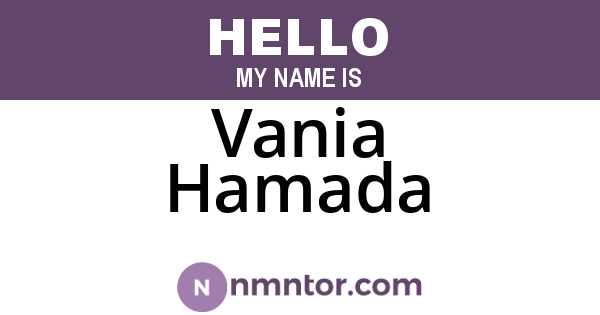 Vania Hamada