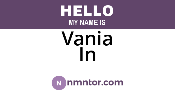 Vania In