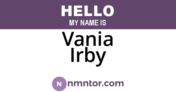 Vania Irby
