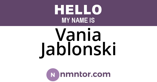 Vania Jablonski