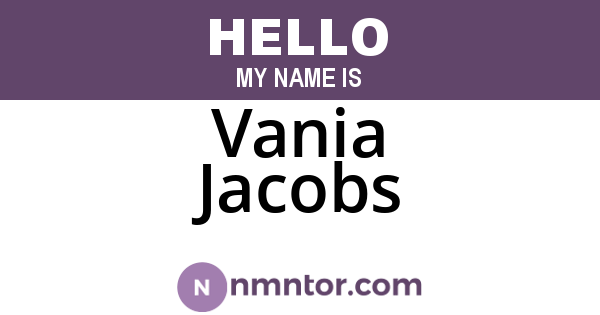 Vania Jacobs