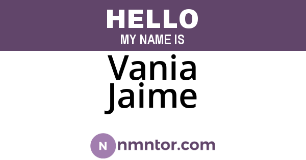 Vania Jaime