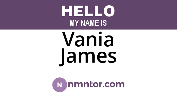 Vania James