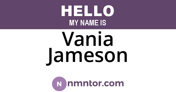 Vania Jameson