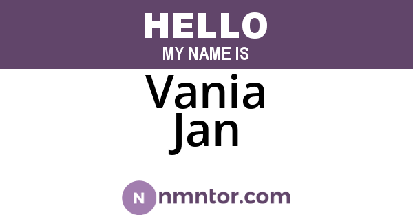 Vania Jan