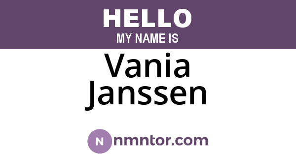 Vania Janssen