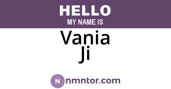 Vania Ji