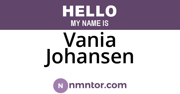 Vania Johansen
