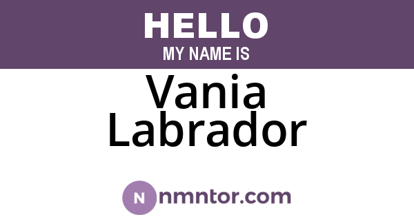 Vania Labrador