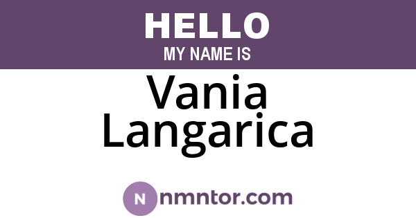 Vania Langarica