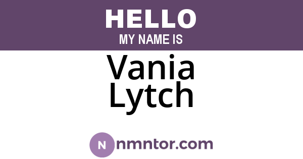 Vania Lytch
