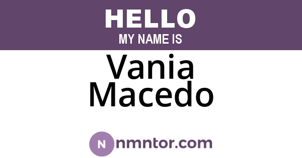 Vania Macedo