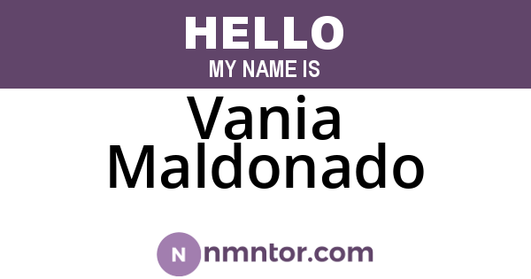 Vania Maldonado