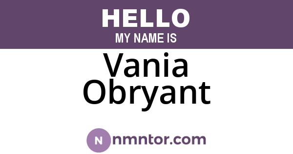 Vania Obryant