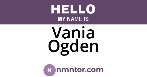 Vania Ogden