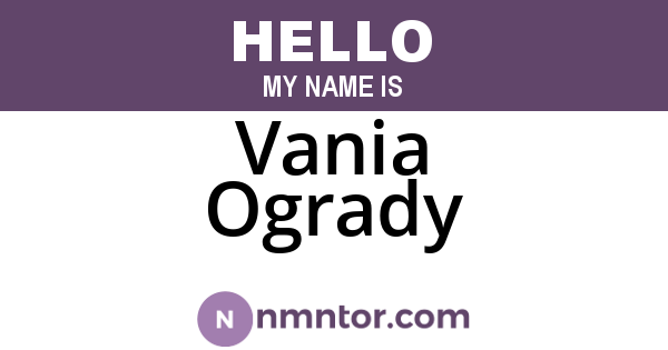 Vania Ogrady