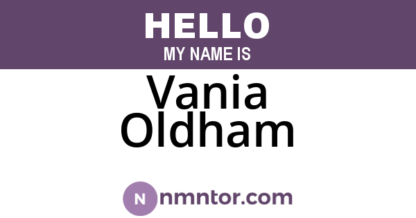 Vania Oldham