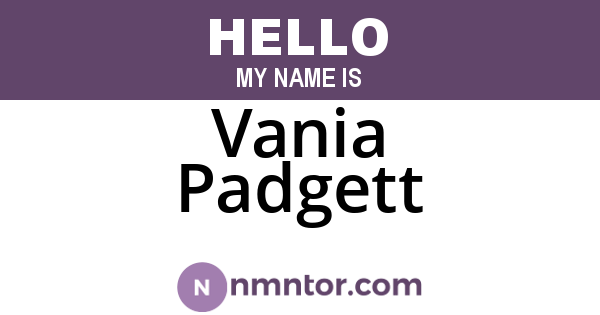 Vania Padgett