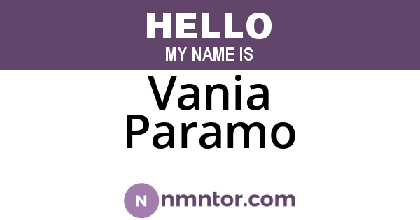 Vania Paramo