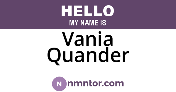 Vania Quander