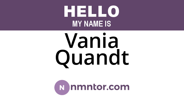 Vania Quandt