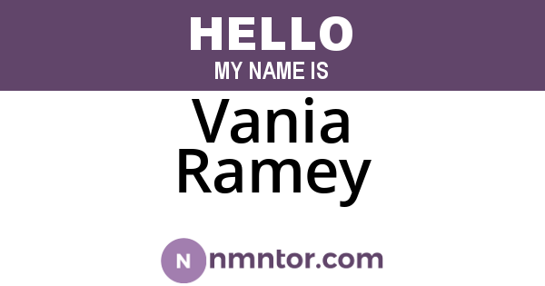 Vania Ramey
