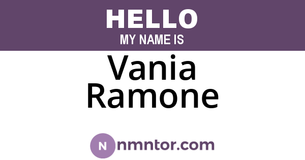 Vania Ramone