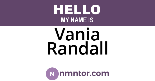 Vania Randall