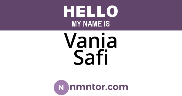 Vania Safi
