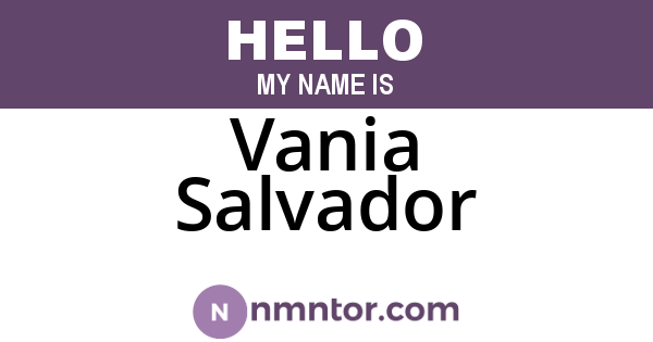 Vania Salvador