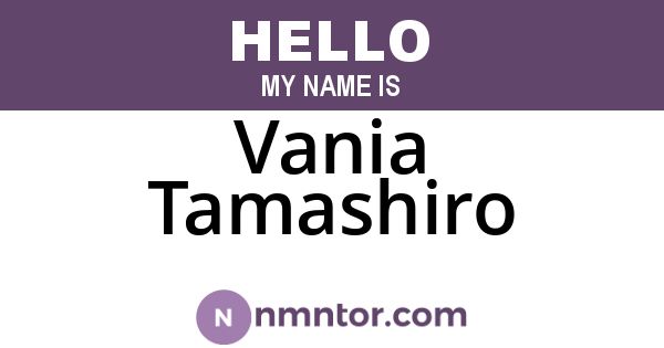 Vania Tamashiro