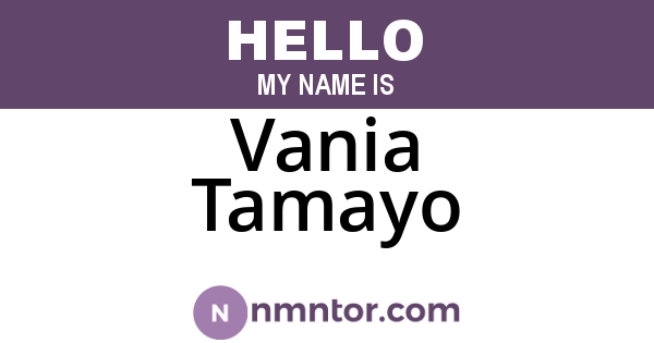 Vania Tamayo