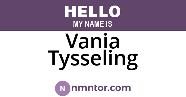 Vania Tysseling