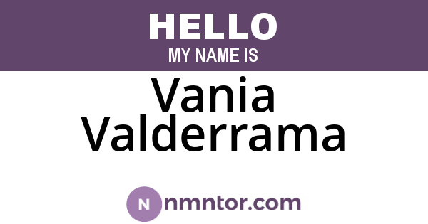 Vania Valderrama