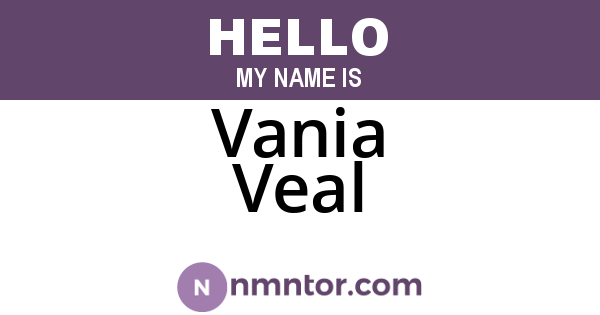 Vania Veal