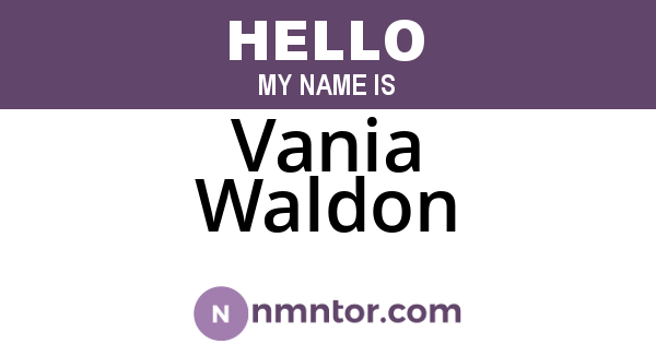 Vania Waldon