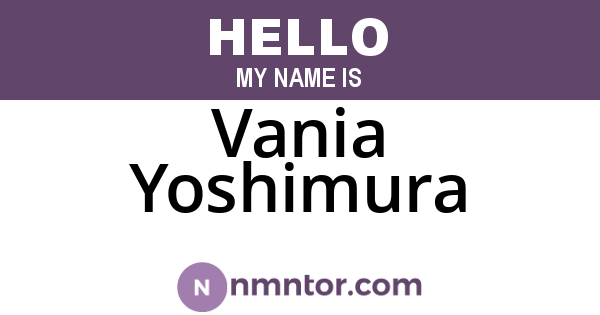 Vania Yoshimura