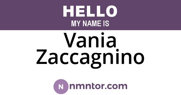 Vania Zaccagnino
