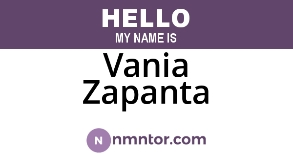 Vania Zapanta
