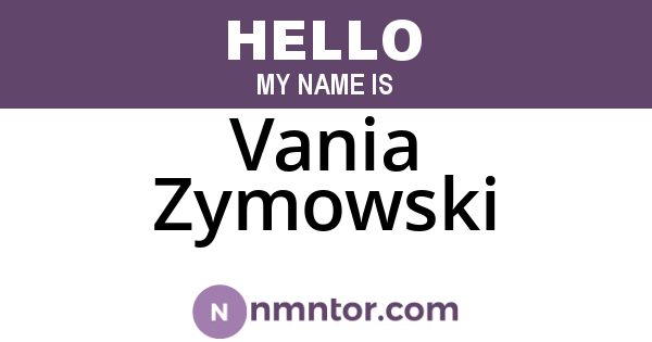 Vania Zymowski