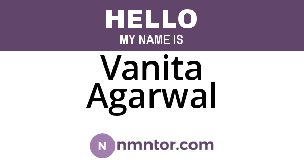 Vanita Agarwal