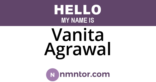 Vanita Agrawal