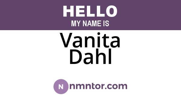 Vanita Dahl
