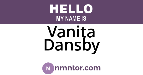 Vanita Dansby